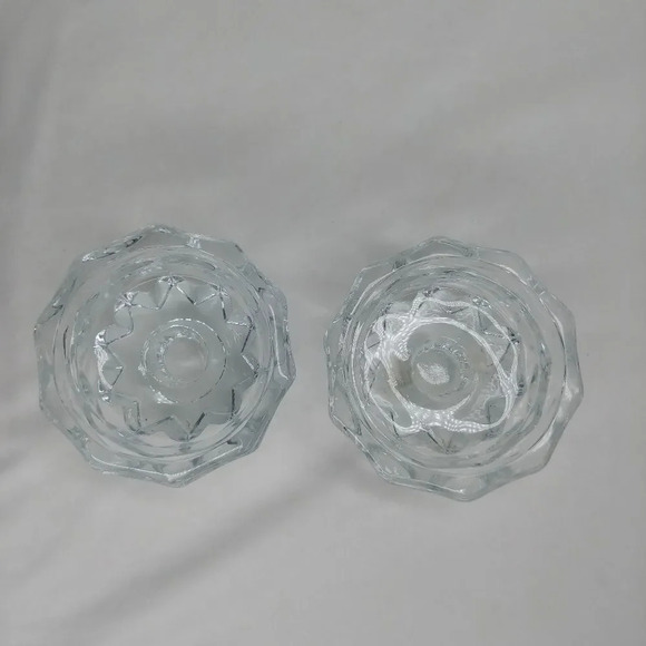 American Whitehall  Pillar Taper Crystal Candle Holder Set of 2 - Picture 5 of 7